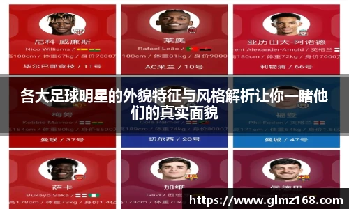 各大足球明星的外貌特征与风格解析让你一睹他们的真实面貌